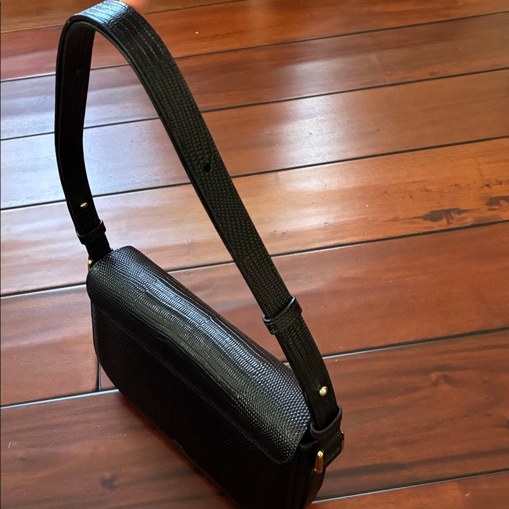 A.P.C. Black Grace Baguette Bag - Lizard Embossed - Picture 14 of 14